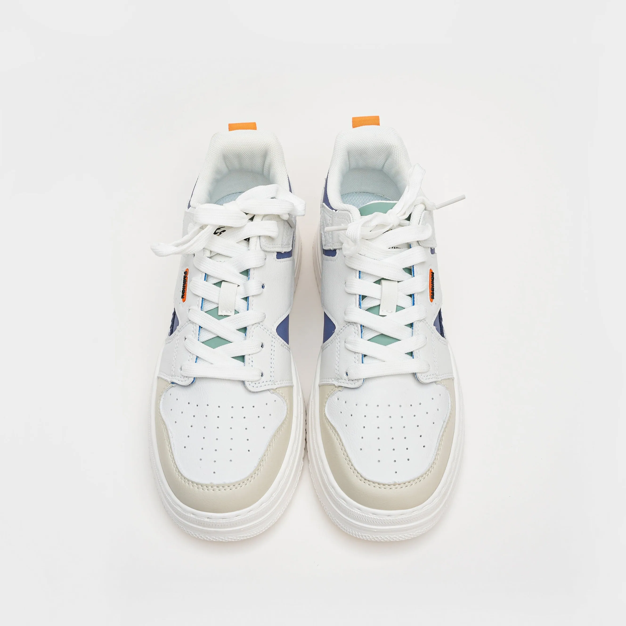 24012 White & Blue Men's Stylish Breathable, Trendy Casual Sports, Skateboard Shoes
