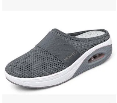Air-cushioned slip-on walking shoes