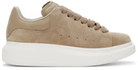 Alexander McQueen Beige Suede Oversized Sneakers