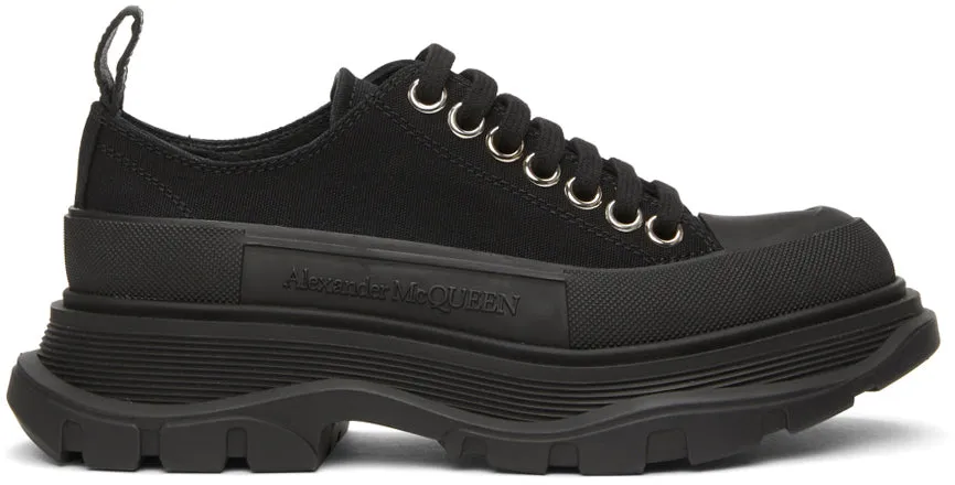 Alexander McQueen Black Tread Slick Low Sneakers