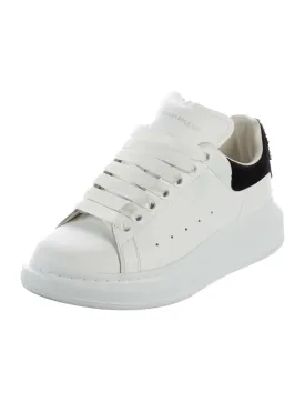 ALEXANDER MCQUEEN CALFSKIN LEATHER CRYSTAL EMBLLISHED SNEAKERS