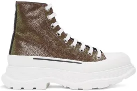 Alexander McQueen Purple Iridescent Tread Slick Boots