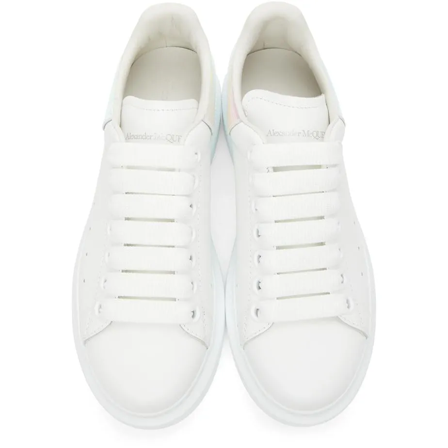 Alexander McQueen White Holographic Oversized Sneakers