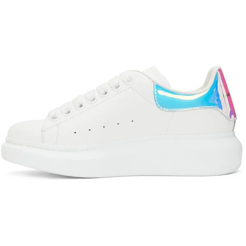 Alexander McQueen White Holographic Oversized Sneakers
