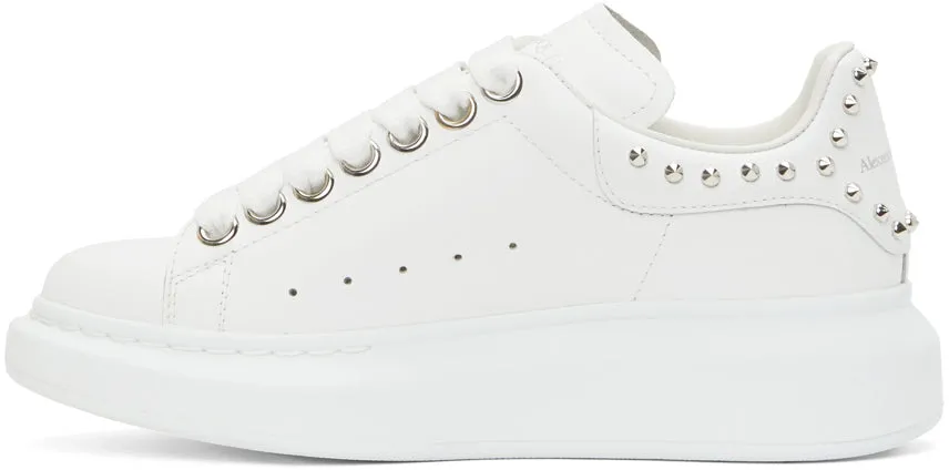 Alexander McQueen White Studded Oversized Sneakers