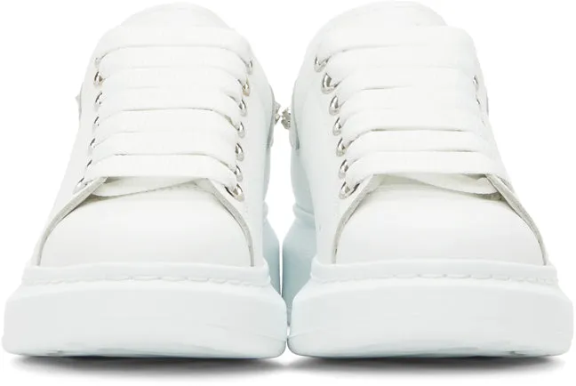 Alexander McQueen White Studded Oversized Sneakers