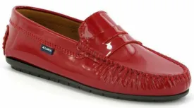 Altanta Mocassin Red Patent Leather Penny Loafer