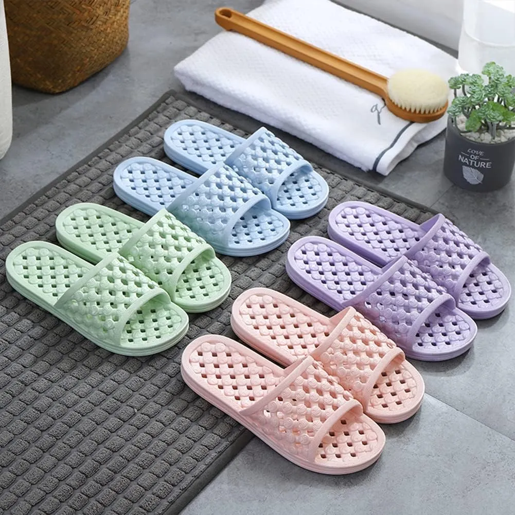AYYDMY Quick Drying Shower Slippers for Women Men, Non Slip House Shoes Cushioned Thick Sole Bathroom Sandals Indoor Outdoor Soft Platform Sandals for Living Room, Shower, Pool, Beach, SPA, Gym