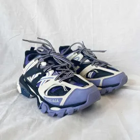 Balenciaga Purple and White Track Sneakers, 36