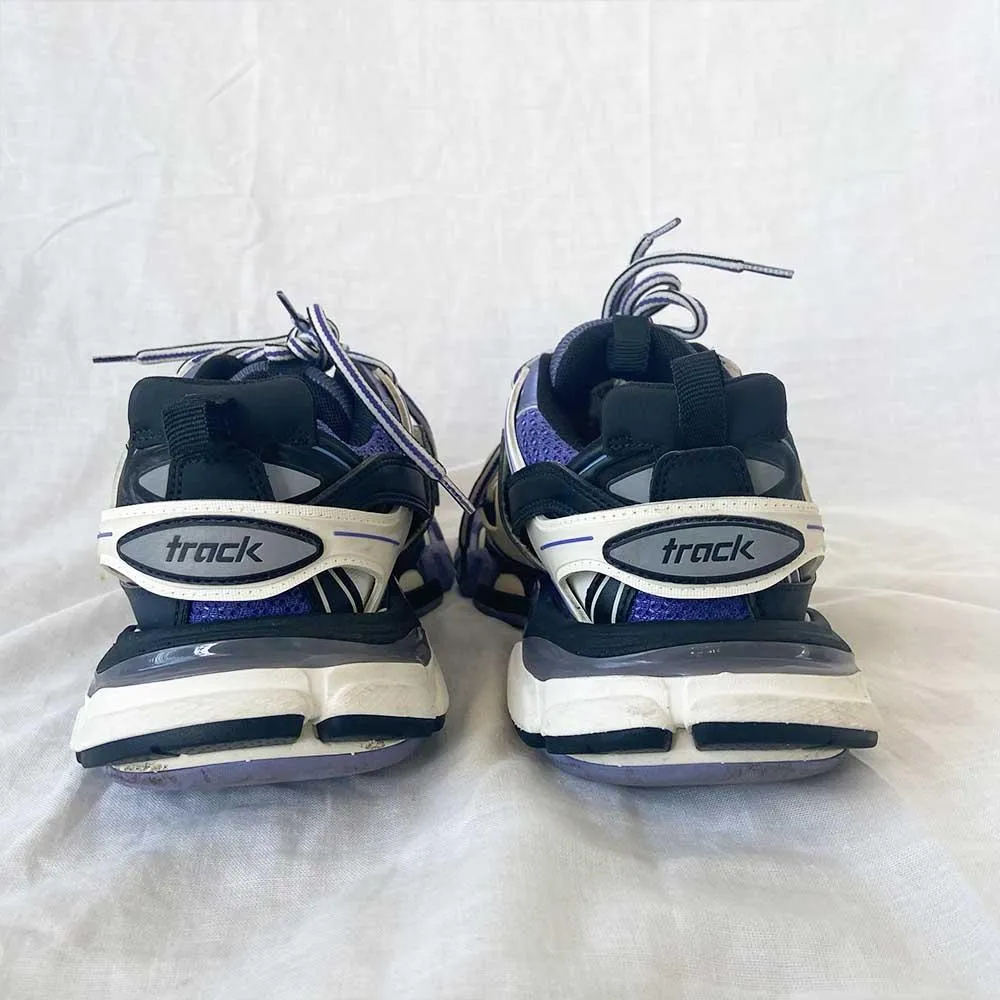 Balenciaga Purple and White Track Sneakers, 36