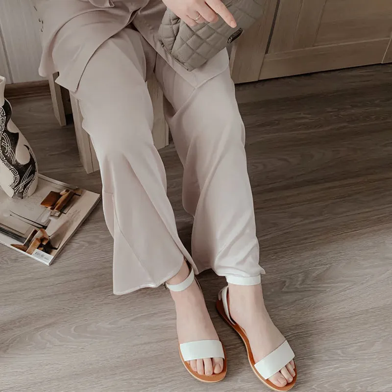 BeauToday Outdoor Summer Flat Sandals for Women