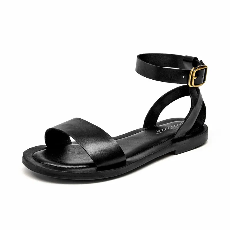 BeauToday Outdoor Summer Flat Sandals for Women