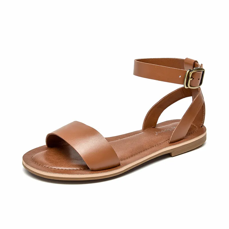 BeauToday Outdoor Summer Flat Sandals for Women