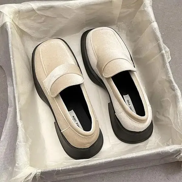 binfenxie  -  Retro Woman Shoes Casual Female Sneakers Clogs Platform Square Toe Modis Flats Autumn Oxfords All-Match Creepers 2024 Dress Fall