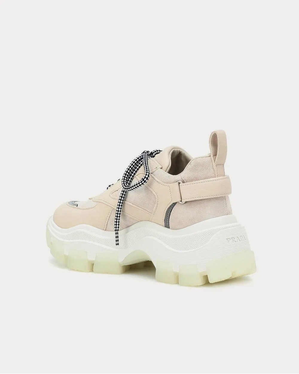 Block leather Beige Low Top Sneakers