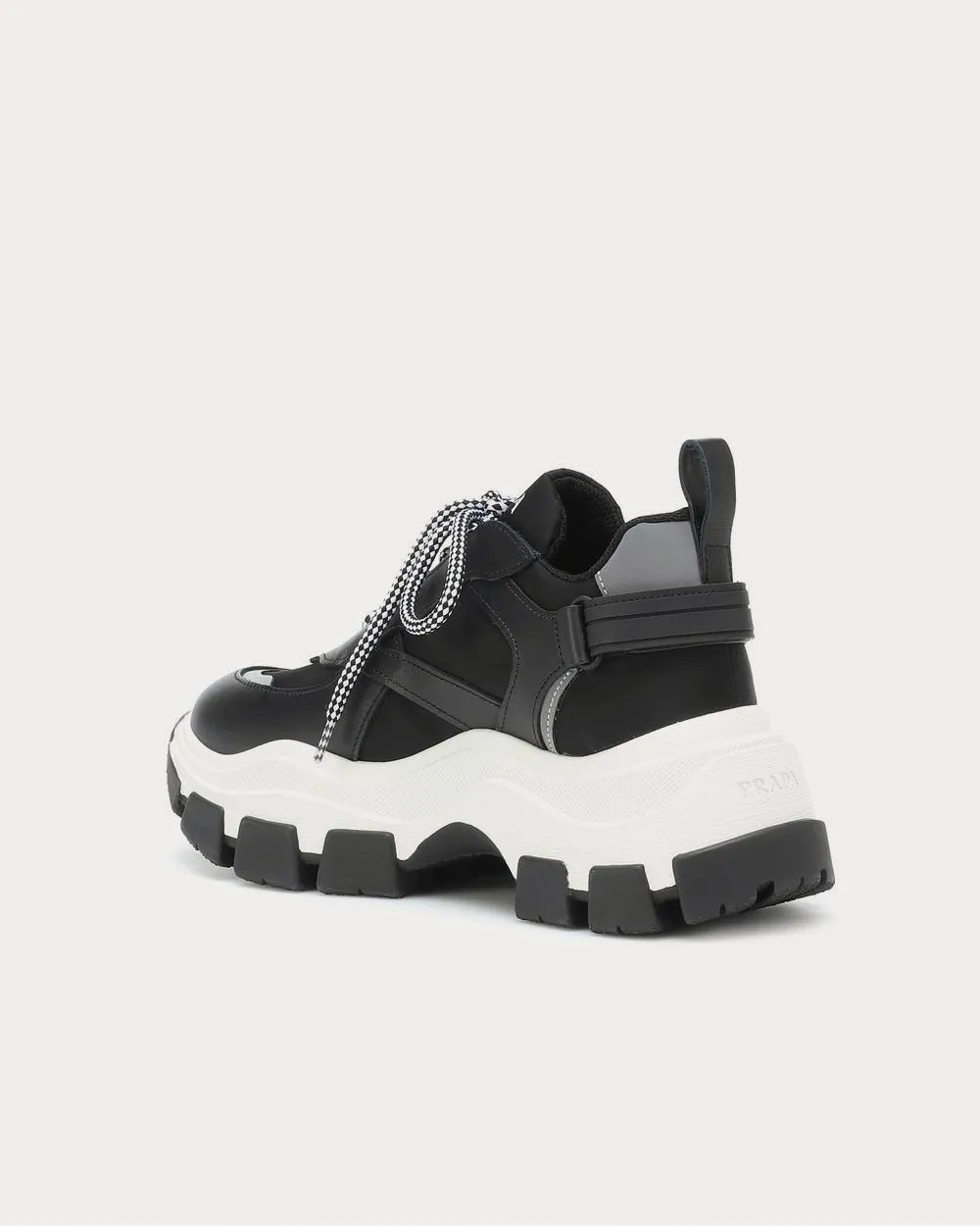 Block leather-trimmed nero Low Top Sneakers