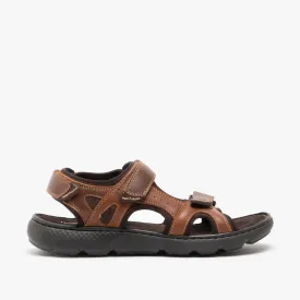 CARTER Mens Leather Sandals Brown