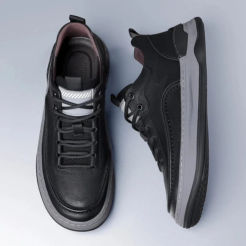 Casual Denim Leather Sneakers