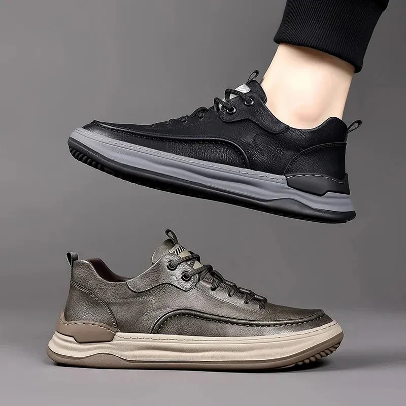Casual Denim Leather Sneakers