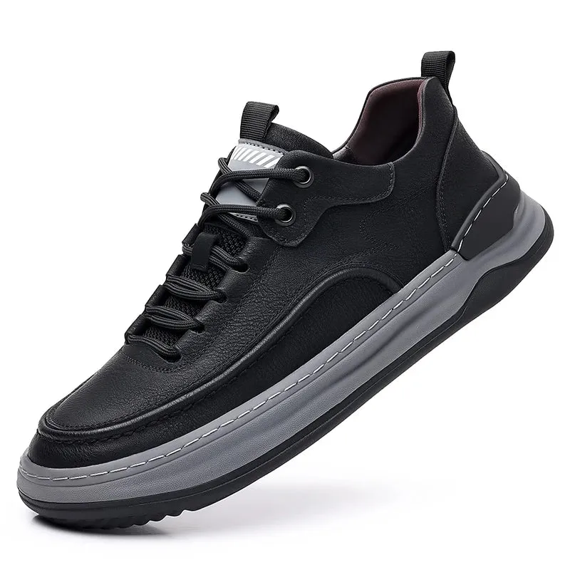 Casual Denim Leather Sneakers