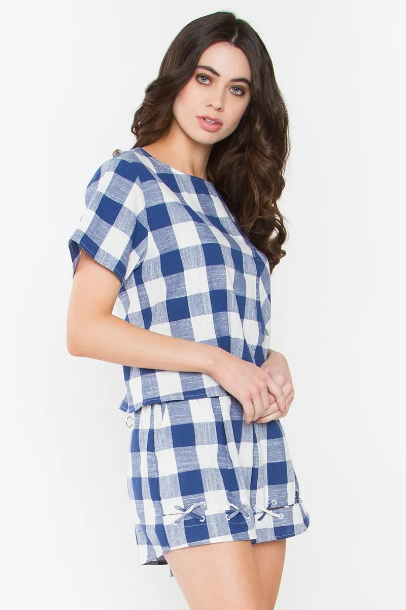 Checkered Crop Top