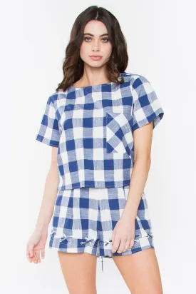Checkered Crop Top