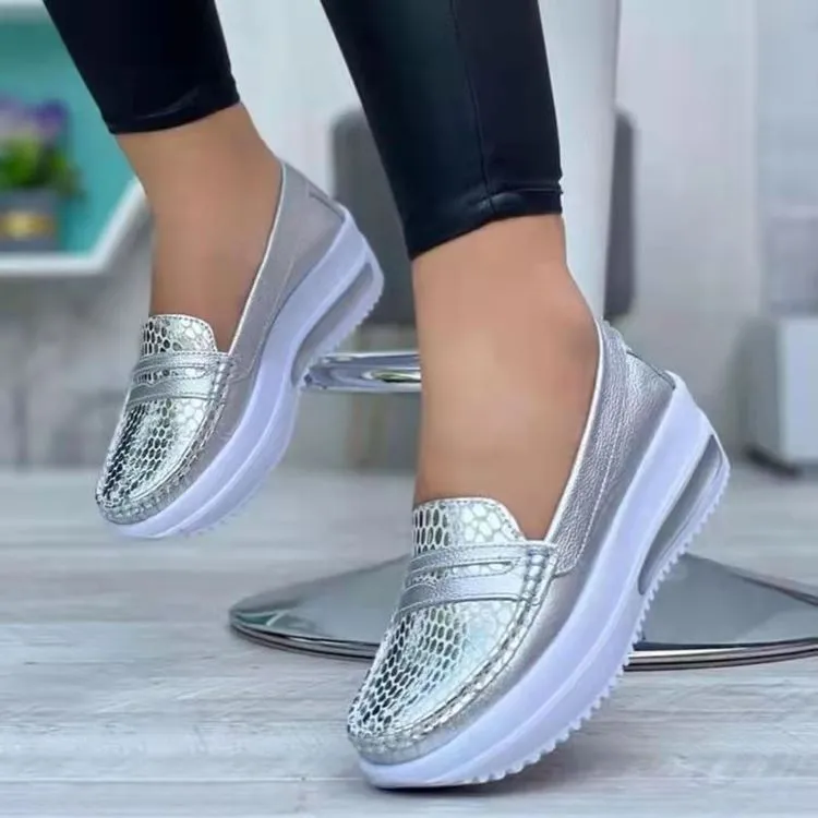 Comelyy Casual shoes solid color soft sole work shoes