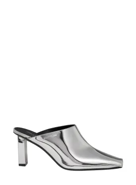 COURRÈGES | Sleek Mirror Heeled Mules