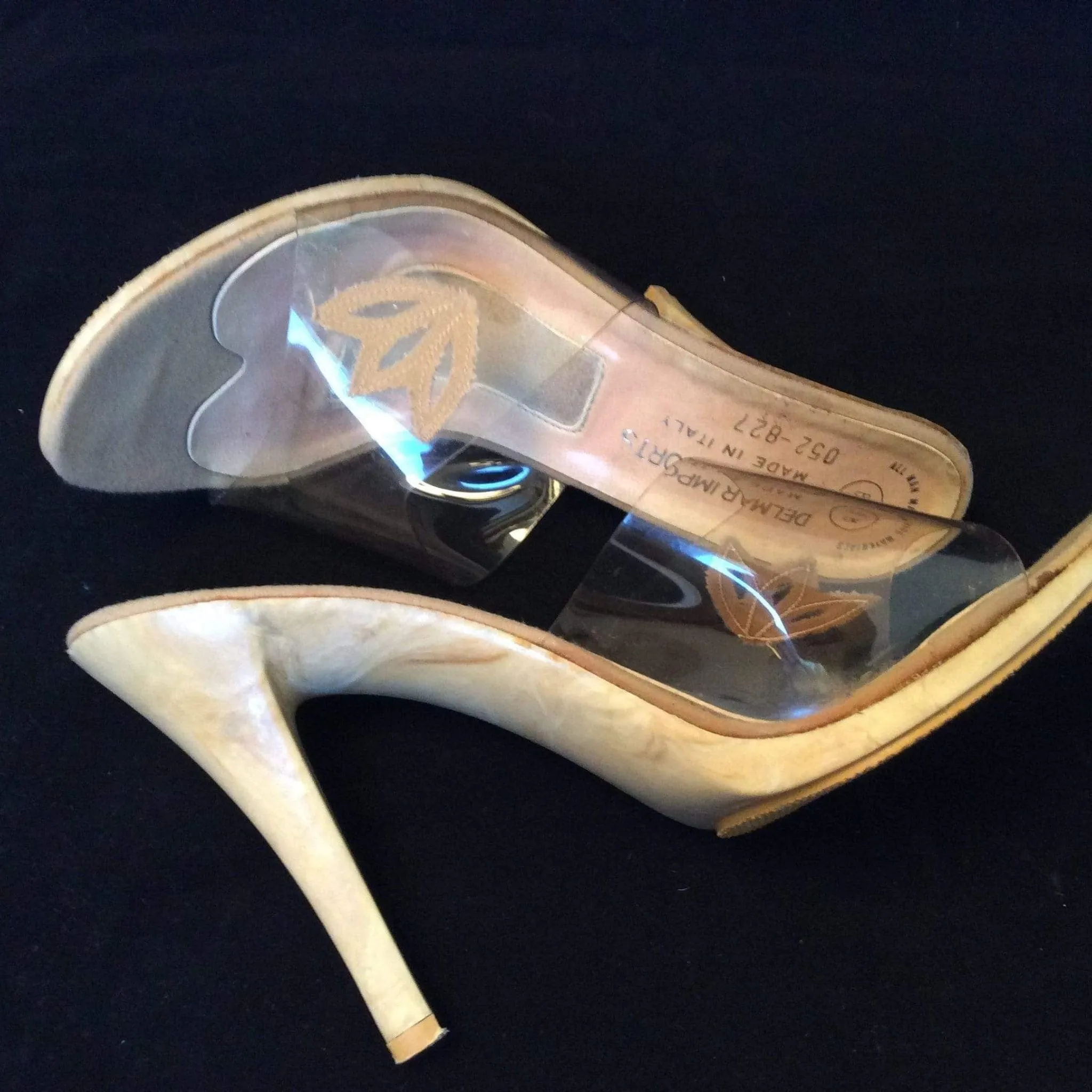 Delmar Clear Pin-up Mules