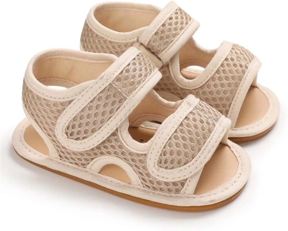 E-FAK Baby Boys Girls Summer Sandals Outdoor Beach Anti-Slip Rubber Soft Sole Newborn Toddler First Walker Shoes