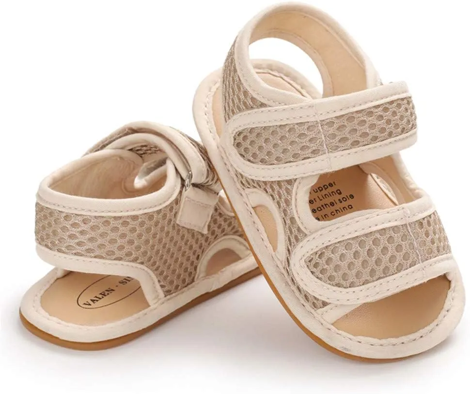 E-FAK Baby Boys Girls Summer Sandals Outdoor Beach Anti-Slip Rubber Soft Sole Newborn Toddler First Walker Shoes
