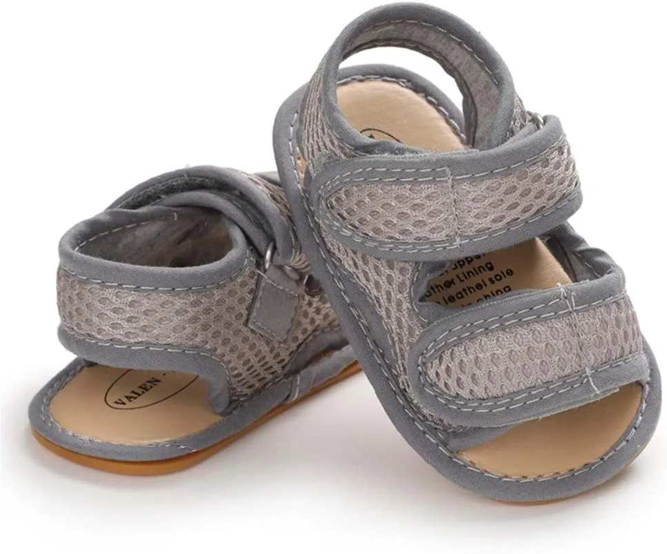 E-FAK Baby Boys Girls Summer Sandals Outdoor Beach Anti-Slip Rubber Soft Sole Newborn Toddler First Walker Shoes