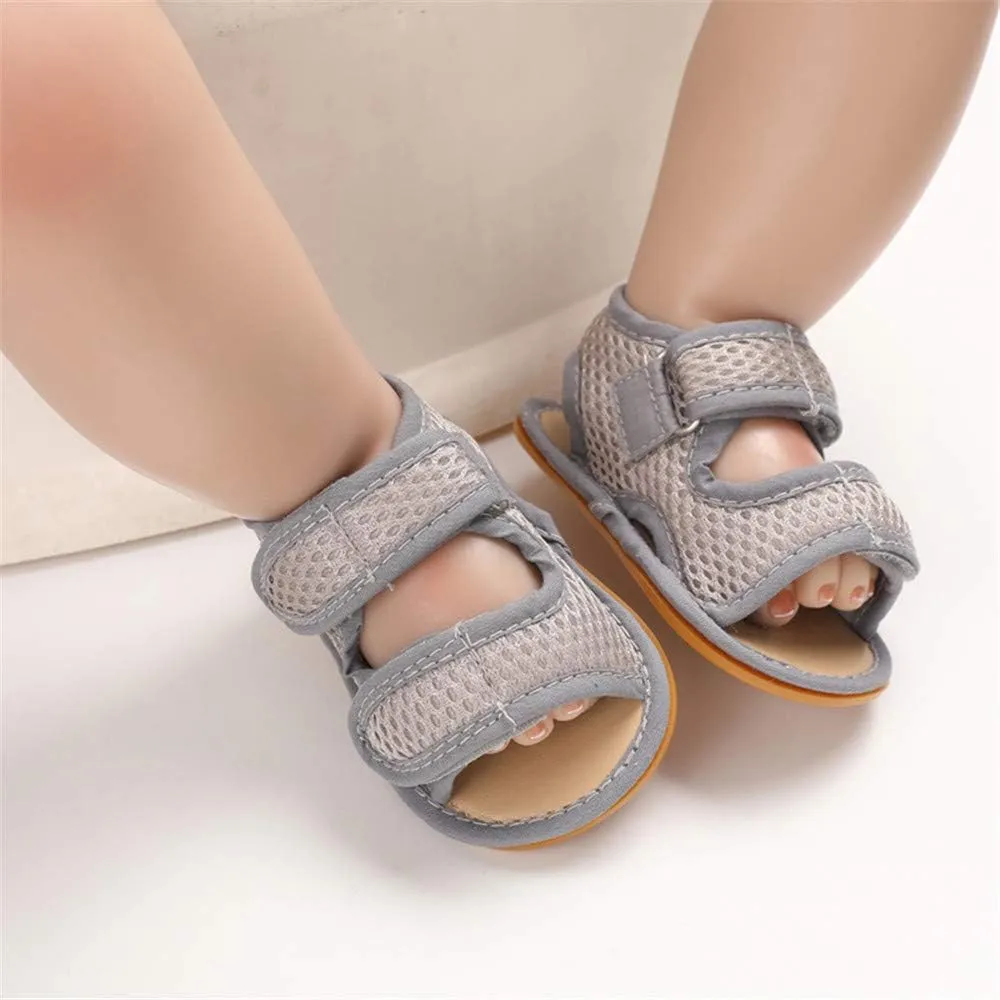 E-FAK Baby Boys Girls Summer Sandals Outdoor Beach Anti-Slip Rubber Soft Sole Newborn Toddler First Walker Shoes
