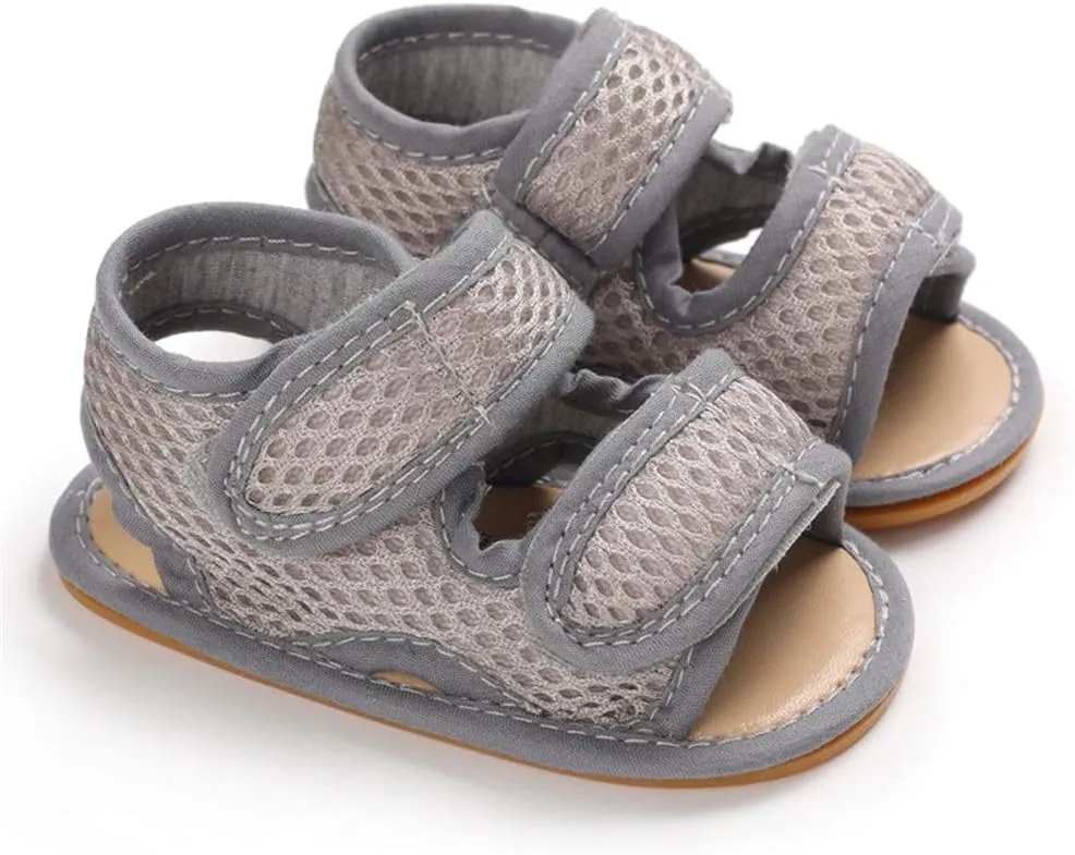 E-FAK Baby Boys Girls Summer Sandals Outdoor Beach Anti-Slip Rubber Soft Sole Newborn Toddler First Walker Shoes