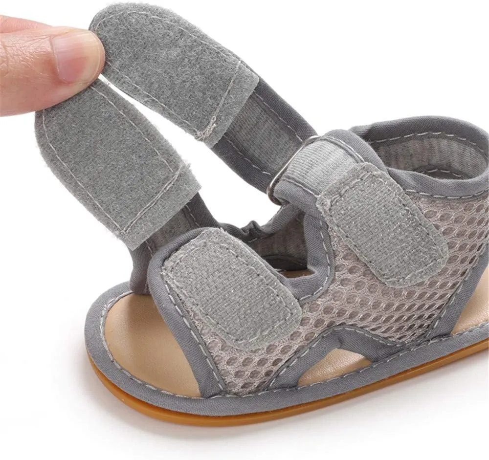 E-FAK Baby Boys Girls Summer Sandals Outdoor Beach Anti-Slip Rubber Soft Sole Newborn Toddler First Walker Shoes