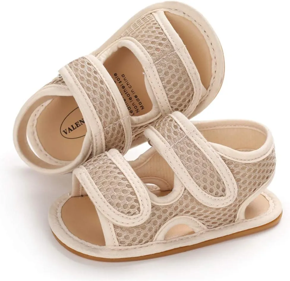 E-FAK Baby Boys Girls Summer Sandals Outdoor Beach Anti-Slip Rubber Soft Sole Newborn Toddler First Walker Shoes
