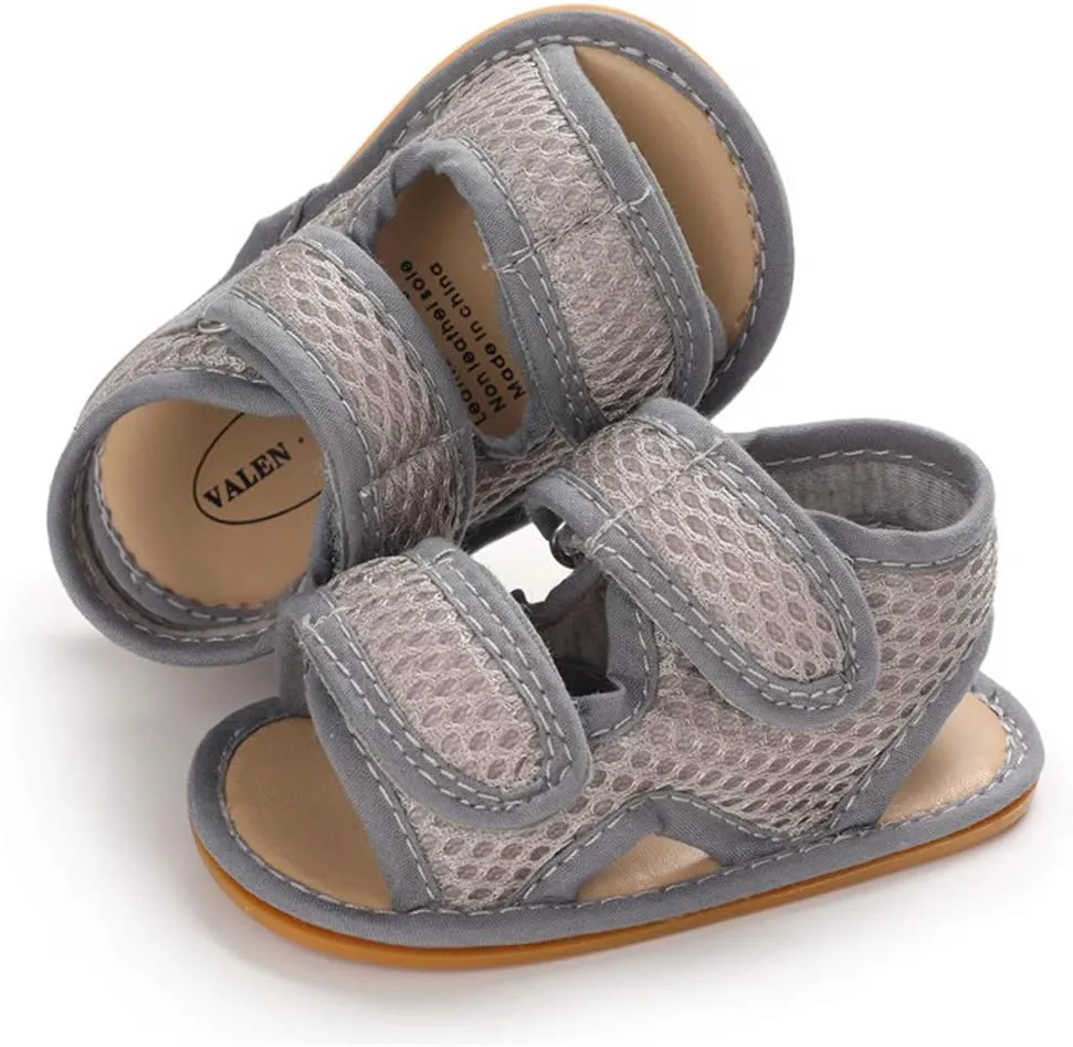 E-FAK Baby Boys Girls Summer Sandals Outdoor Beach Anti-Slip Rubber Soft Sole Newborn Toddler First Walker Shoes