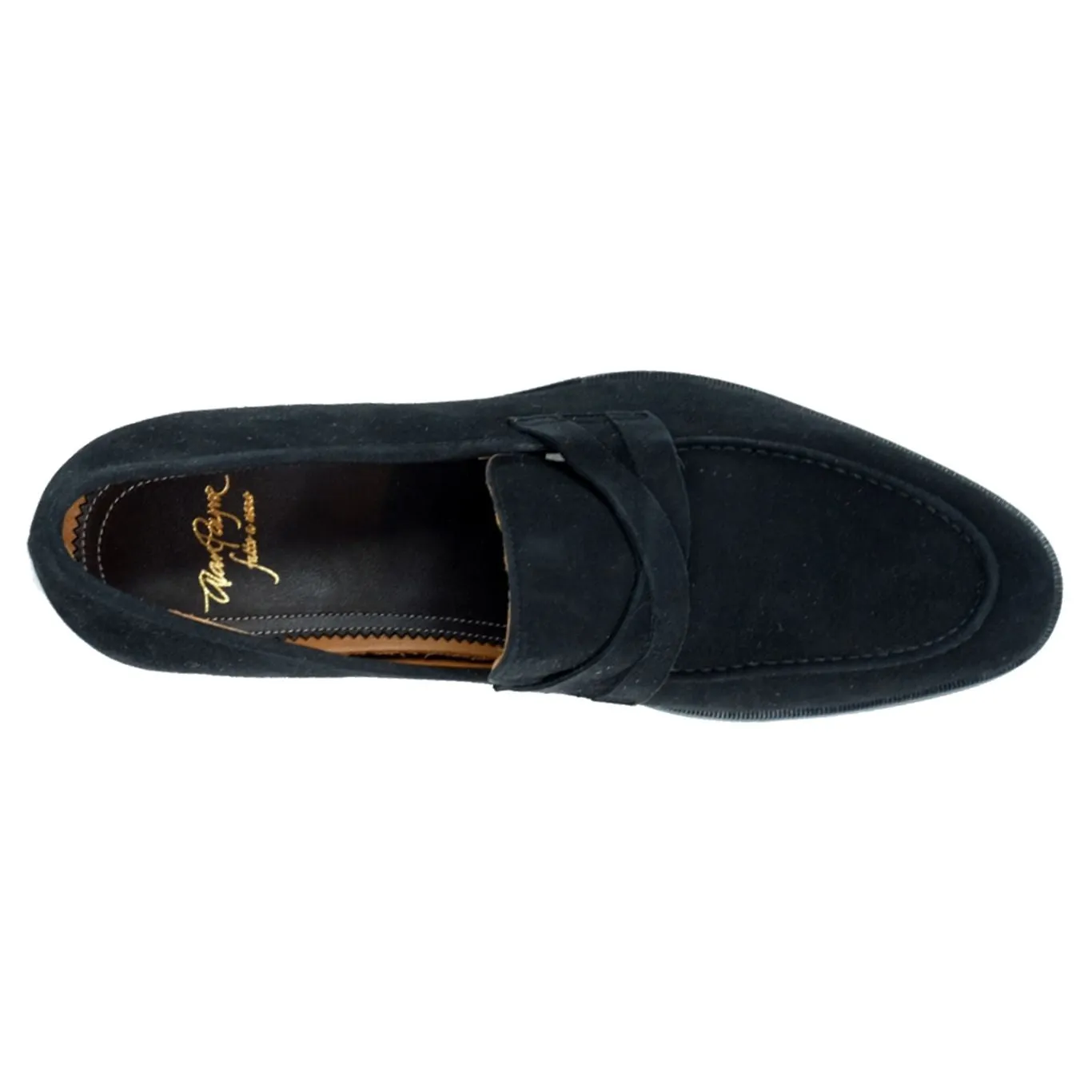 Geneva Suede Loafer in Black by Alan Payne Footwear