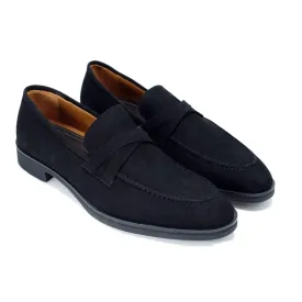 Geneva Suede Loafer in Black by Alan Payne Footwear