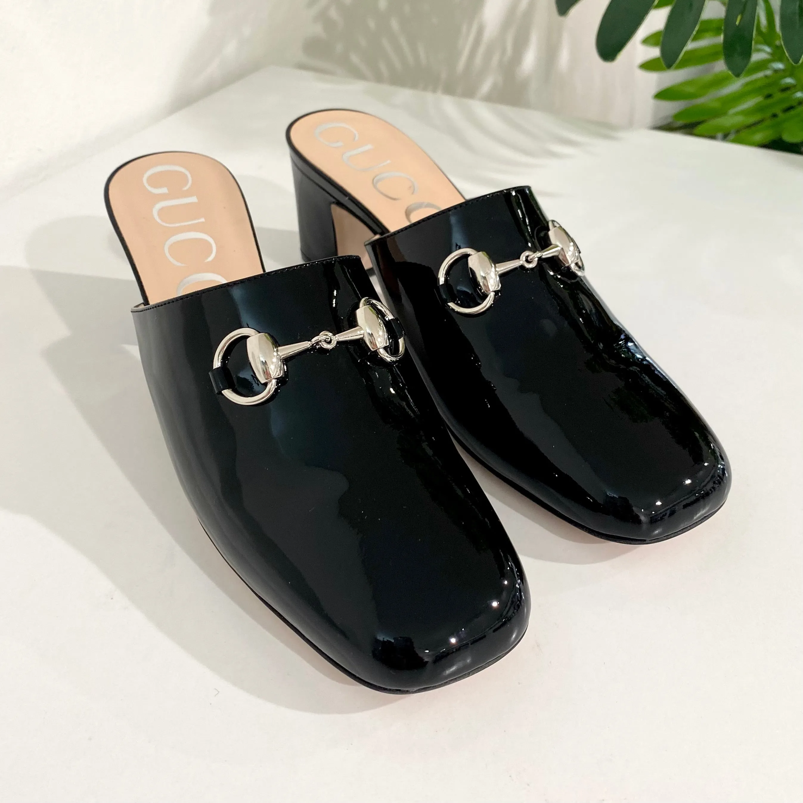 Gucci Unworn Black Lexie Mules