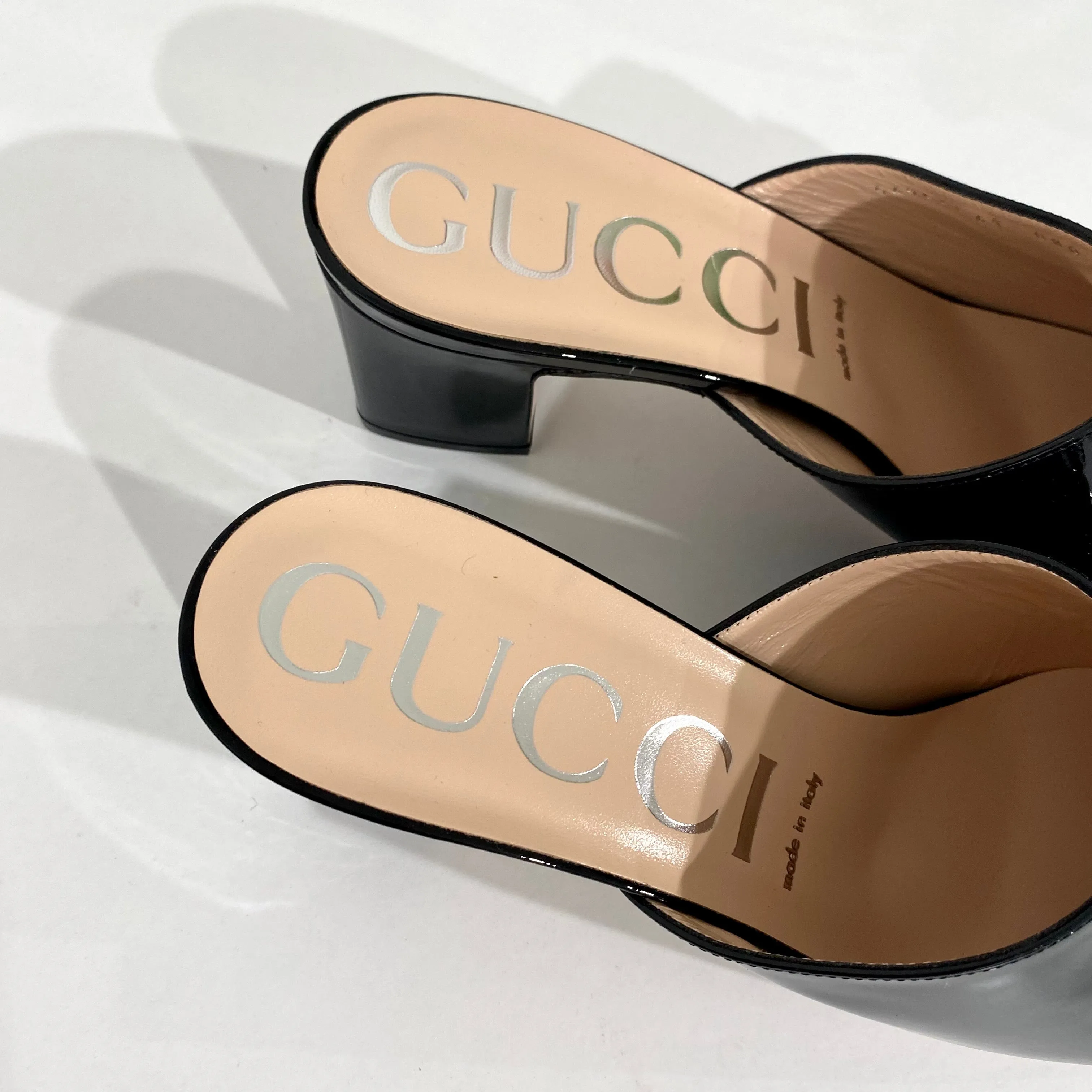 Gucci Unworn Black Lexie Mules