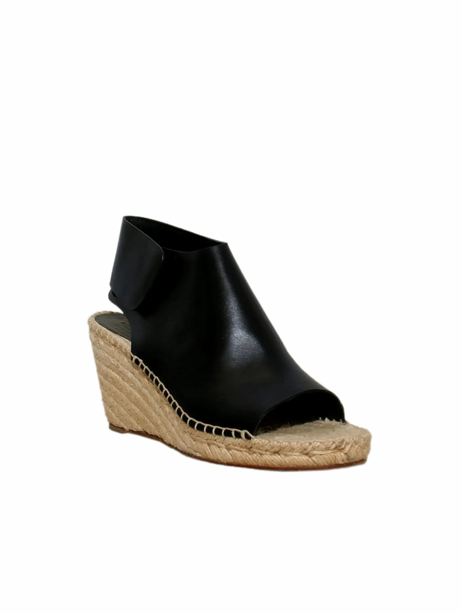 Leather Espadrille Wedge Sandals