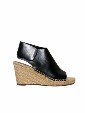 Leather Espadrille Wedge Sandals