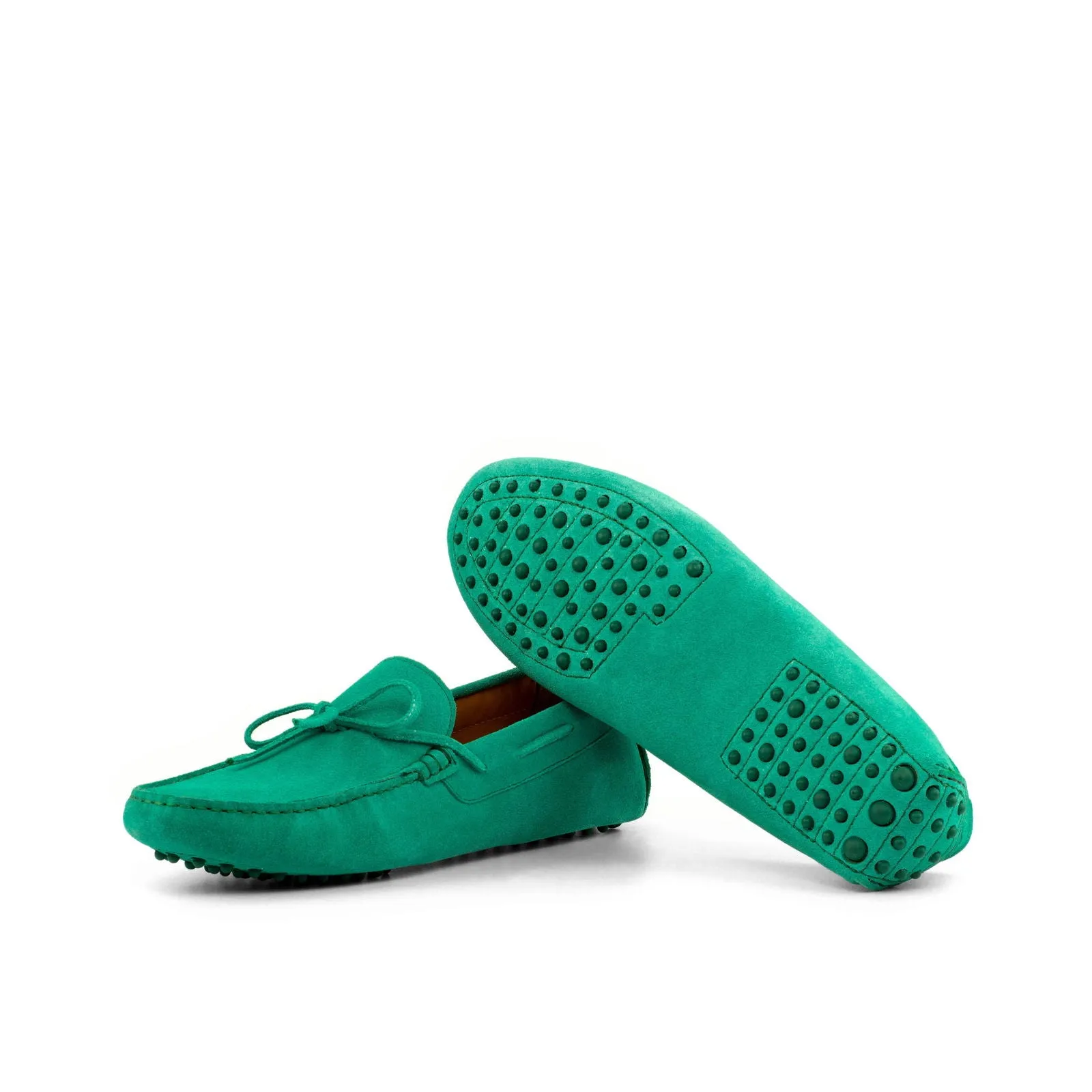 Men's Driver (Driving) Leather Shoes Plus Size Green 3685