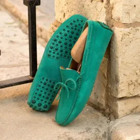 Men's Driver (Driving) Leather Shoes Plus Size Green 3685