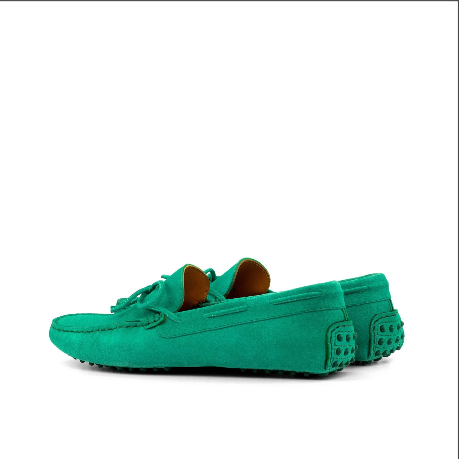 Men's Driver (Driving) Leather Shoes Plus Size Green 3685
