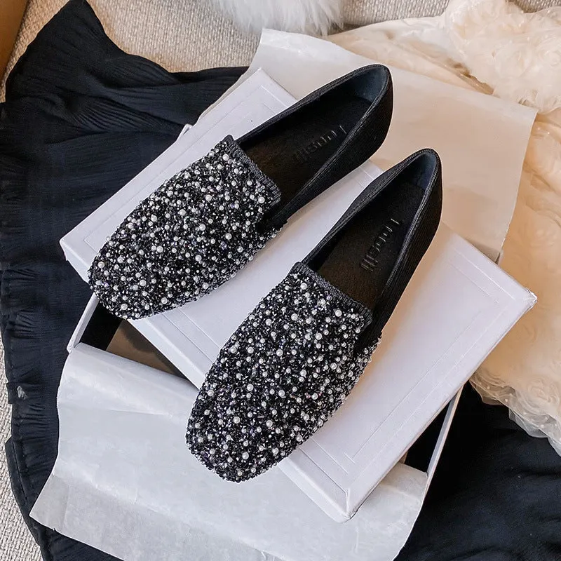 Nanccy Shallow Breathable Fly-knit Soft-soled Shoes