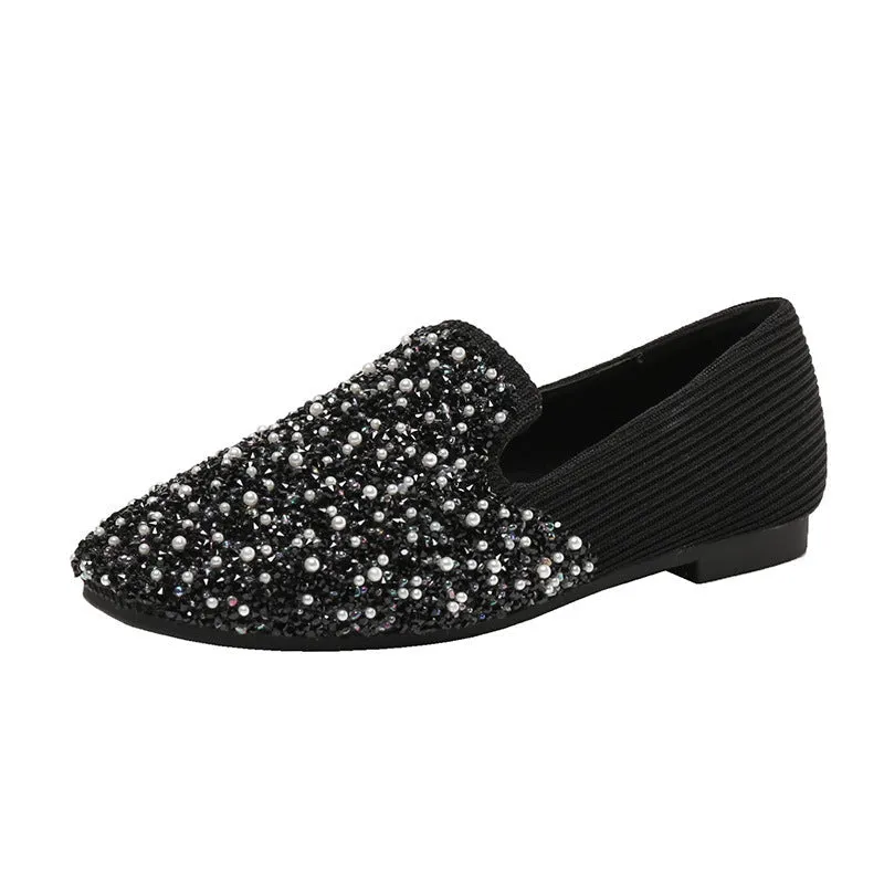 Nanccy Shallow Breathable Fly-knit Soft-soled Shoes