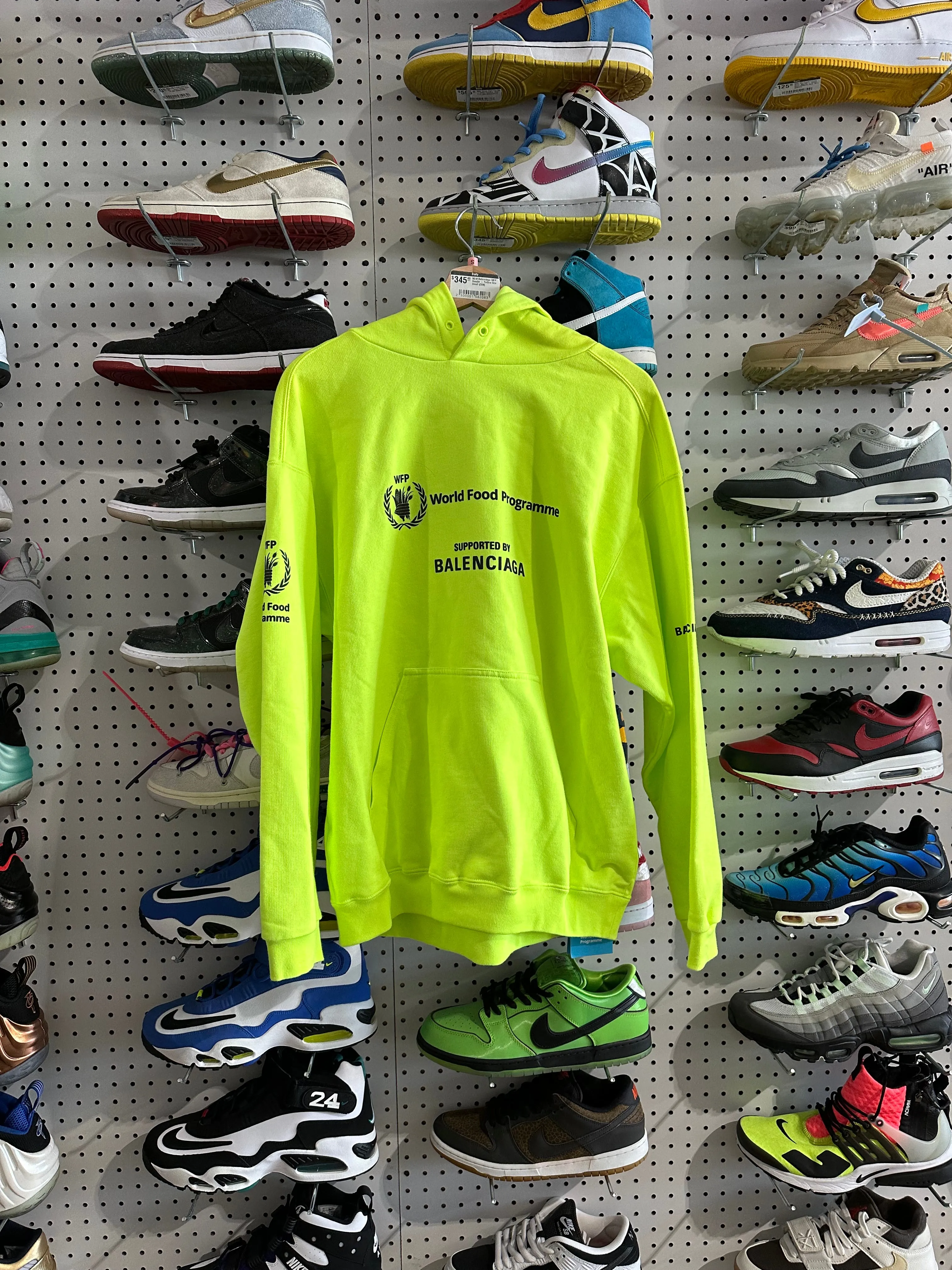 NEW Balenciaga WFP Hoodie - Yellow  Size Small