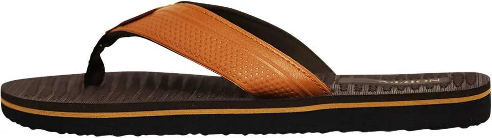 Norty Mens Flip Flop Sandal Brown Tan   11123